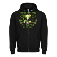 Black tanned and tipsy cocktail club sip and chill Zipper Hoodie - JahusDesignShop