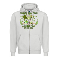 Dove Grey tanned and tipsy cocktail club sip and chill Zipper Hoodie - JahusDesignShop