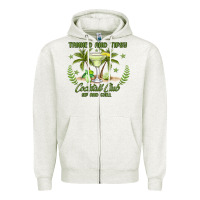 Oatmeal Heather tanned and tipsy cocktail club sip and chill Zipper Hoodie - JahusDesignShop
