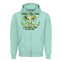 Seafoam tanned and tipsy cocktail club sip and chill Zipper Hoodie - JahusDesignShop