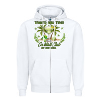 White tanned and tipsy cocktail club sip and chill Zipper Hoodie - JahusDesignShop