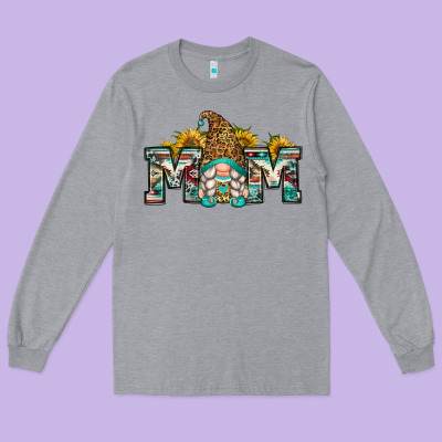 Mom Gnome Long Sleeve Tee Designed By Zillion Design Studio