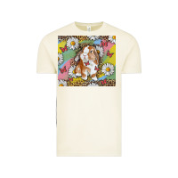 Vintage Arctic Watercolor Easter Bunny With Daisy Vintage Tee - RanaPortraitStore