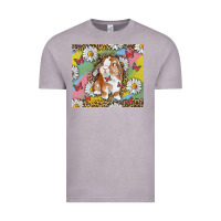 Vintage Zinc Watercolor Easter Bunny With Daisy Vintage Tee - RanaPortraitStore