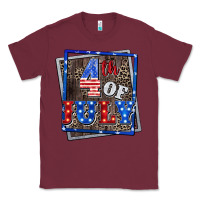 Burgundy 4th of July  4th of july Classic Tee - CowGirlArtShop