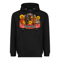 Black thankful turkey truck Heavyweight Hoodie - AdoDesignShop