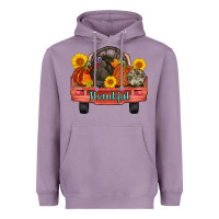 Lavender thankful turkey truck Heavyweight Hoodie - AdoDesignShop