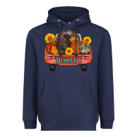 Navy thankful turkey truck Heavyweight Hoodie - AdoDesignShop