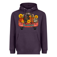 Plum thankful turkey truck Heavyweight Hoodie - AdoDesignShop