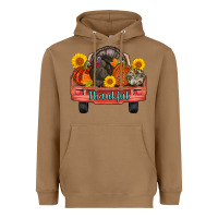 Toasted Coconut thankful turkey truck Heavyweight Hoodie - AdoDesignShop