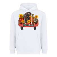 White thankful turkey truck Heavyweight Hoodie - AdoDesignShop