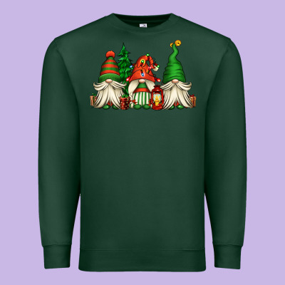 Christmas Gnomes Premium Sweatshirt Designed By Jasminsmagicworld