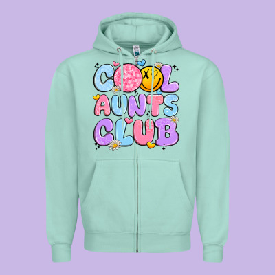 Cool Aunts Club Zipper Hoodie Designed By Jahusdesignshop