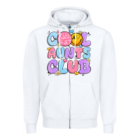 White cool aunts club Zipper Hoodie - JahusDesignShop