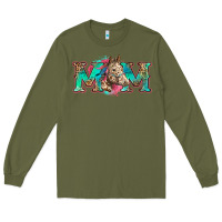 Army Green mom horse Long Sleeve Tee - Zillion Design Studio