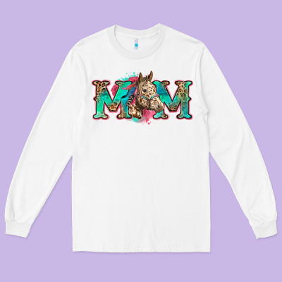 Mom Horse Long Sleeve Tee Designed By Zillion Design Studio