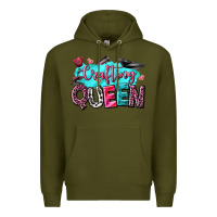 Army Green crafting queen Premium Hoodie - NancyCooperArtShop