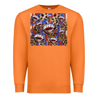 Carrot american flag lips leopard Premium Sweatshirt - NancyCooperArtShop
