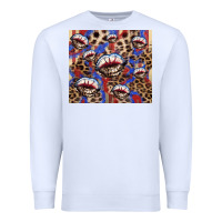 White american flag lips leopard Premium Sweatshirt - NancyCooperArtShop