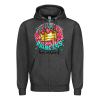 Charcoal Heather the princesshas arrived Zipper Hoodie - AdoDesignShop