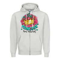 Dove Grey the princesshas arrived Zipper Hoodie - AdoDesignShop