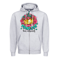 Heather Grey the princesshas arrived Zipper Hoodie - AdoDesignShop