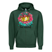 Sports Green the princesshas arrived Zipper Hoodie - AdoDesignShop