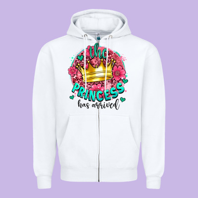 The Princesshas Arrived Zipper Hoodie Designed By Adodesignshop