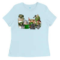 Baby Blue veteran coffee cups Ladies Tee - AdoDesignShop