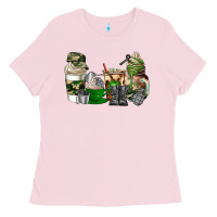 Bubblegum Pink veteran coffee cups Ladies Tee - AdoDesignShop