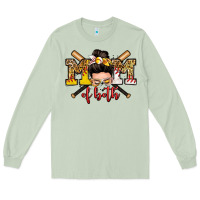 Matcha mom of both baseball and softball messy bun Long Sleeve Tee - Zillion Design Studio