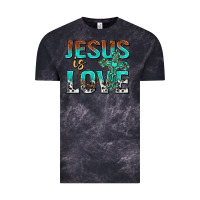 Cloud Black jesus is love Vintage Tee - texasbilliewilder