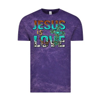 Cloud Purple jesus is love Vintage Tee - texasbilliewilder