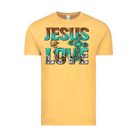 Vintage Mustard jesus is love Vintage Tee - texasbilliewilder