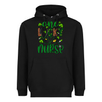 Black Leopard Glitter One Lucky Nurse Heavyweight Hoodie - Artiststas