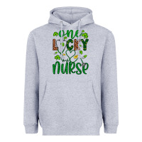 Heather Grey Leopard Glitter One Lucky Nurse Heavyweight Hoodie - Artiststas