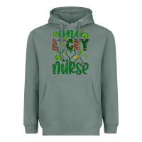 Sage Leopard Glitter One Lucky Nurse Heavyweight Hoodie - Artiststas