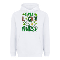 White Leopard Glitter One Lucky Nurse Heavyweight Hoodie - Artiststas
