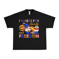 Black i m here for snacks and freedom Urban Heavy Tee - texasbilliewilder