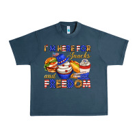 Midnight Navy i m here for snacks and freedom Urban Heavy Tee - texasbilliewilder