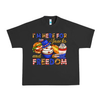Pigment Black i m here for snacks and freedom Urban Heavy Tee - texasbilliewilder