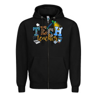 Black tech teacher Zipper Hoodie - AdoDesignShop