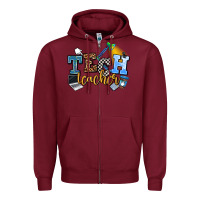 Burgundy tech teacher Zipper Hoodie - AdoDesignShop