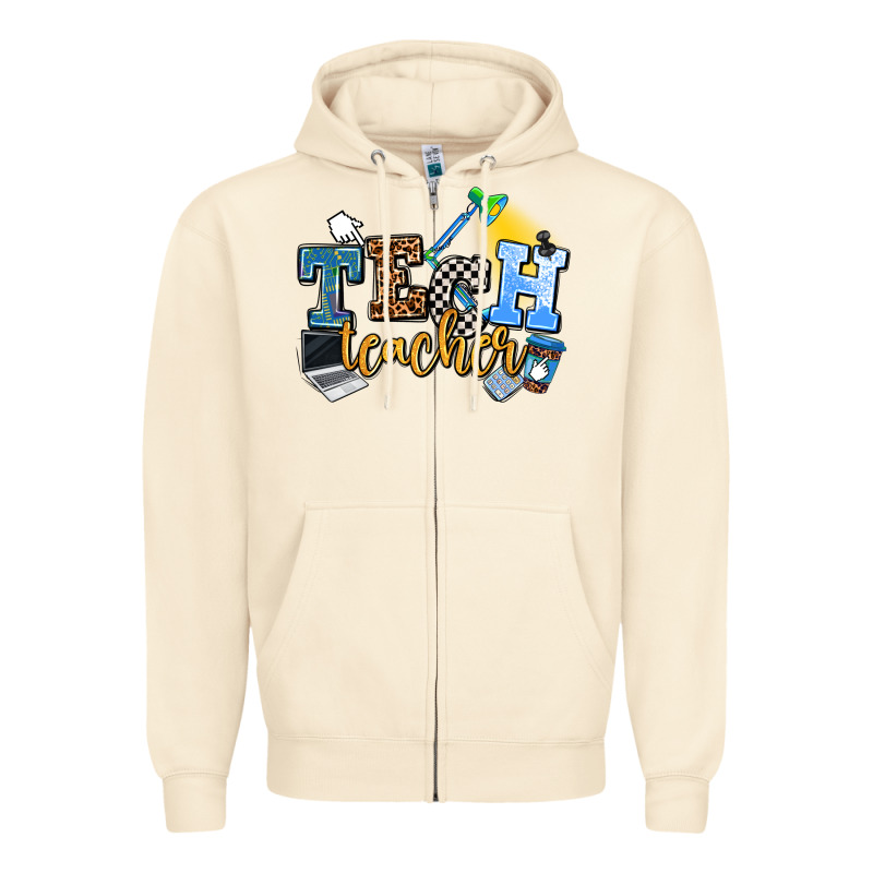 Tech Teacher Zipper Hoodie by AdoDesignShop | Teevron
