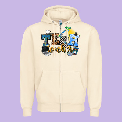 Tech Teacher Zipper Hoodie Designed By Adodesignshop