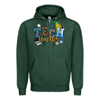 Sports Green tech teacher Zipper Hoodie - AdoDesignShop