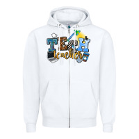White tech teacher Zipper Hoodie - AdoDesignShop