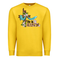 Lemon he is risen cross Premium Sweatshirt - BarkalooDesign