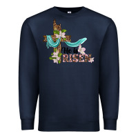 Navy he is risen cross Premium Sweatshirt - BarkalooDesign