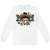 White mom of both boys messy bun Long Sleeve Tee - Zillion Design Studio